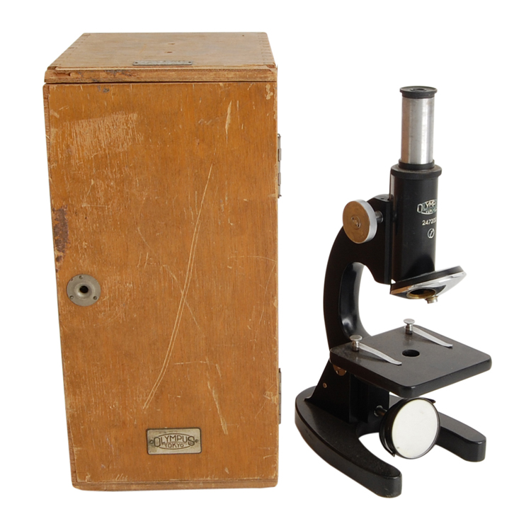 顕微鏡 木箱付