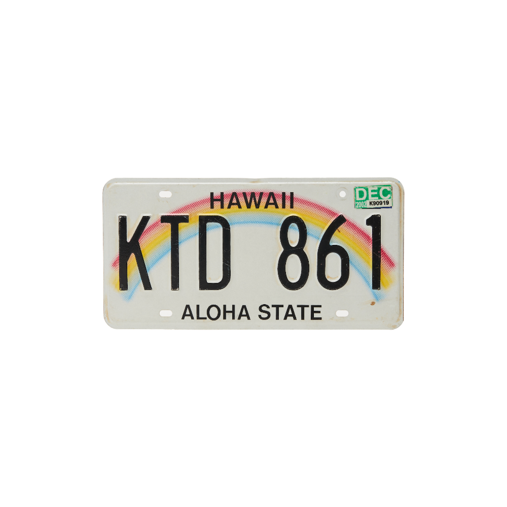 HAWAII ナンバープレート KTD 861