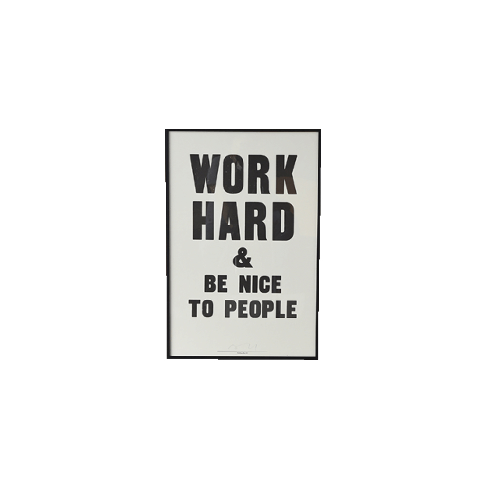 タイポグラフィポスター WORK HARD
